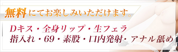 Dキス・全身リップ・生フェラ・指入れ・69・素股・口内発射